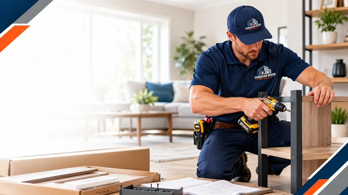 Canadian River handyman assembling a piece of furniture