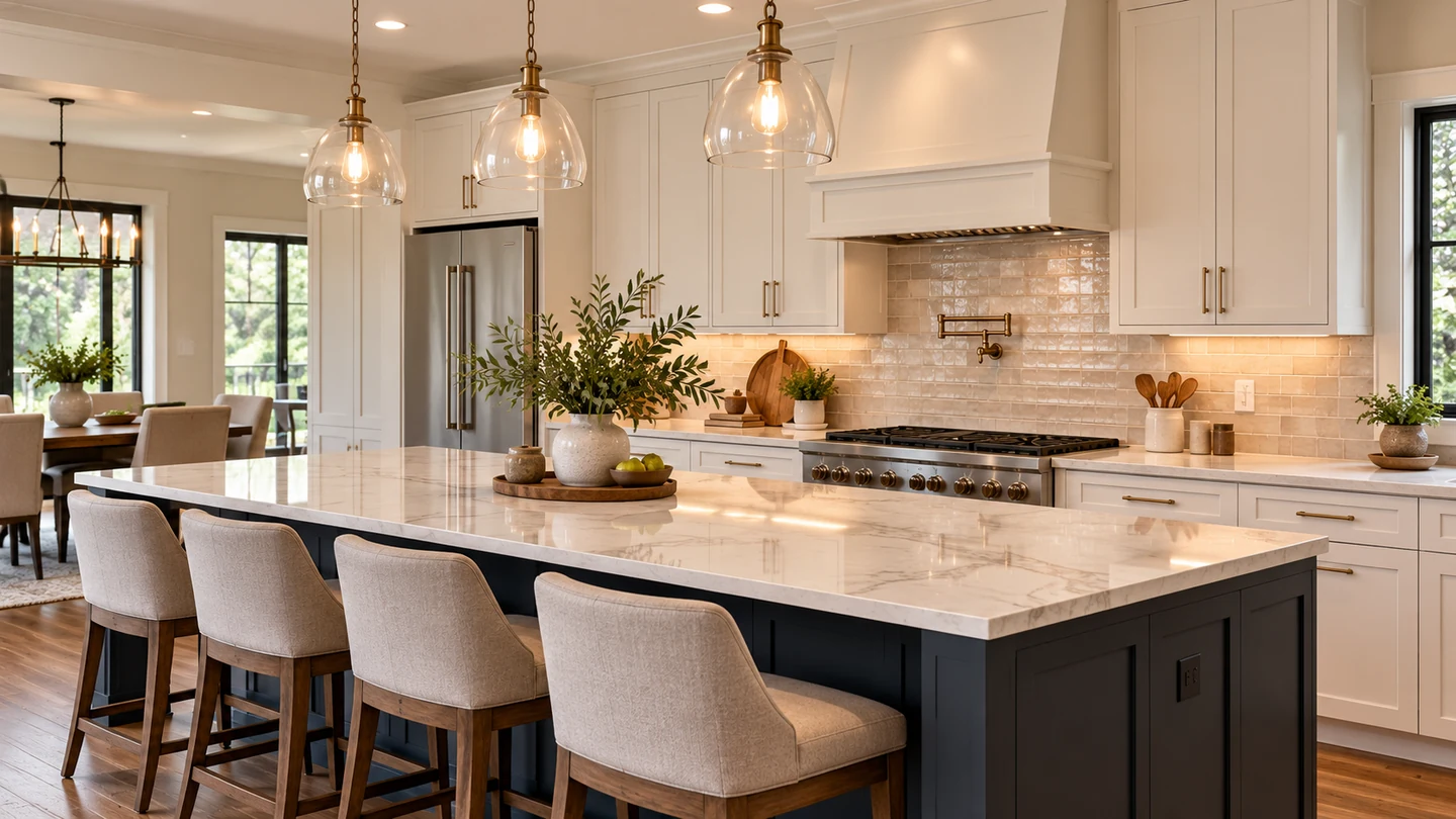 Modern remodeled kitchen interior